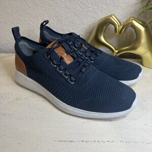 JOHNSTON & MURPHY AMHERST U-THROAT MEN'S SHOES SIZE 9.5 M NAVY KNIT